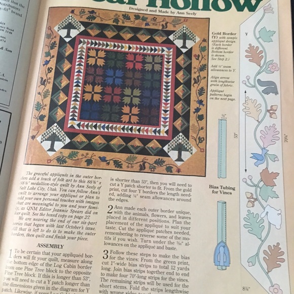 Quilter's Newsletter Magazine March 1995 Issue 270 Quilting Sewing Patterns. - Picture 10 of 13